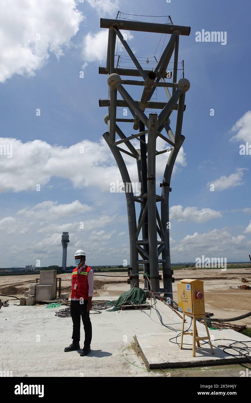 Il cantiere del nuovo aeroporto di Phnom Penh Foto Stock