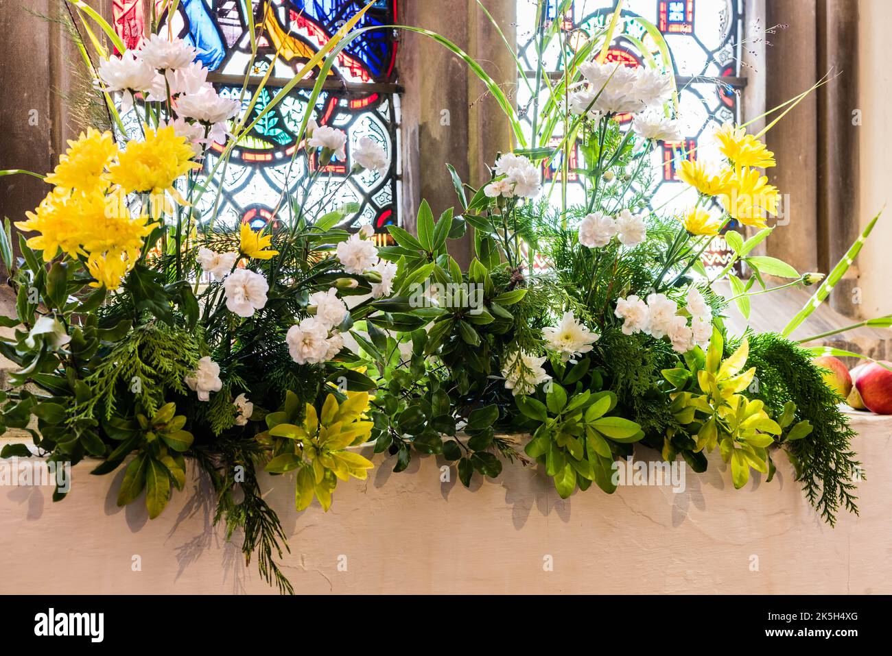 Harvest Festival a All Saints, East Budleigh. Foto Stock