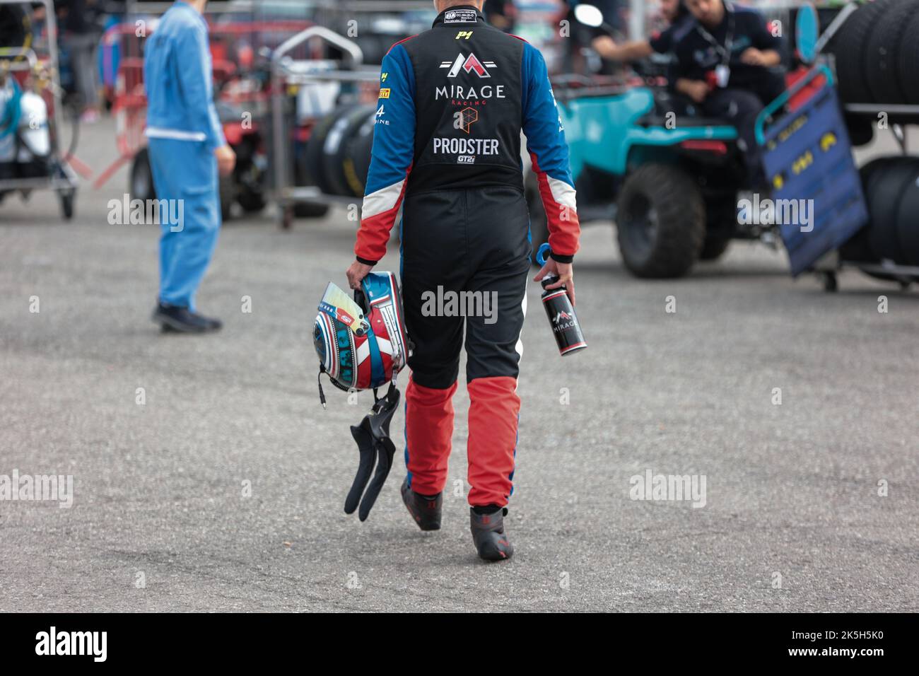 1 ottobre 2022 - pilota da corsa in tuta al Festival della velocità, Festival de Velocidad, sul circuito della Catalogna a Barcellona, Montmelo, Spagna Foto Stock