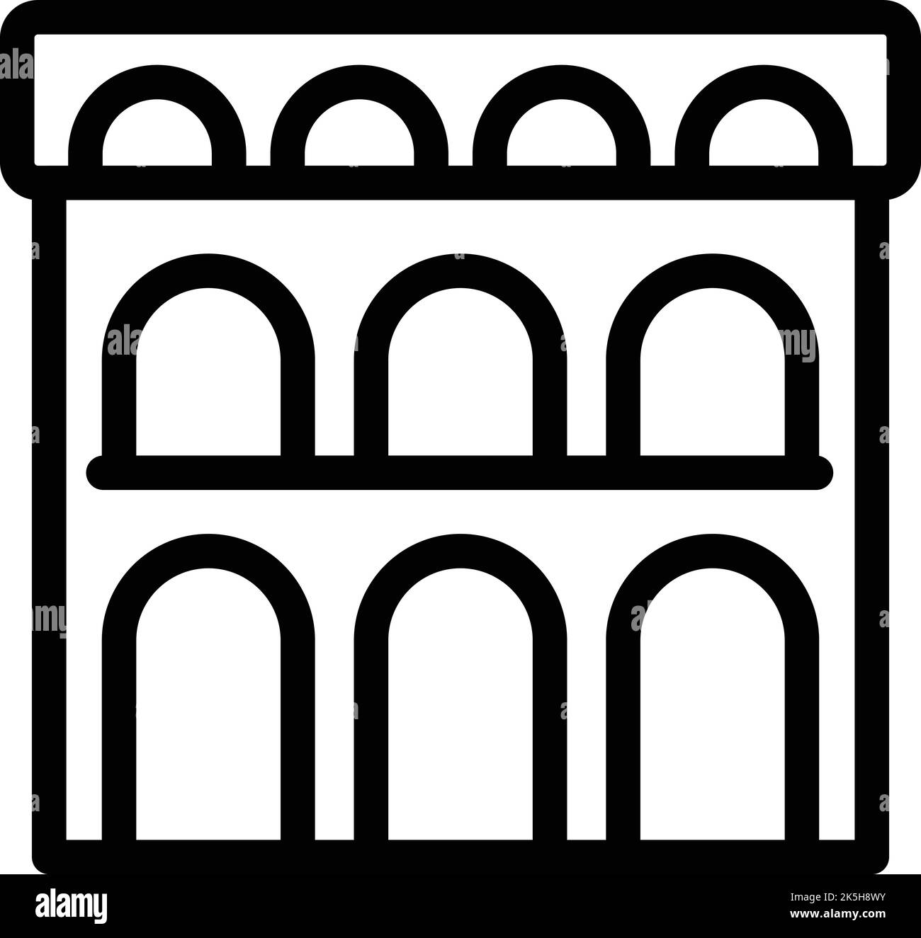 Arco di Zagabria icona vettore di contorno. Flag della mappa. Costruzione di viaggi Illustrazione Vettoriale