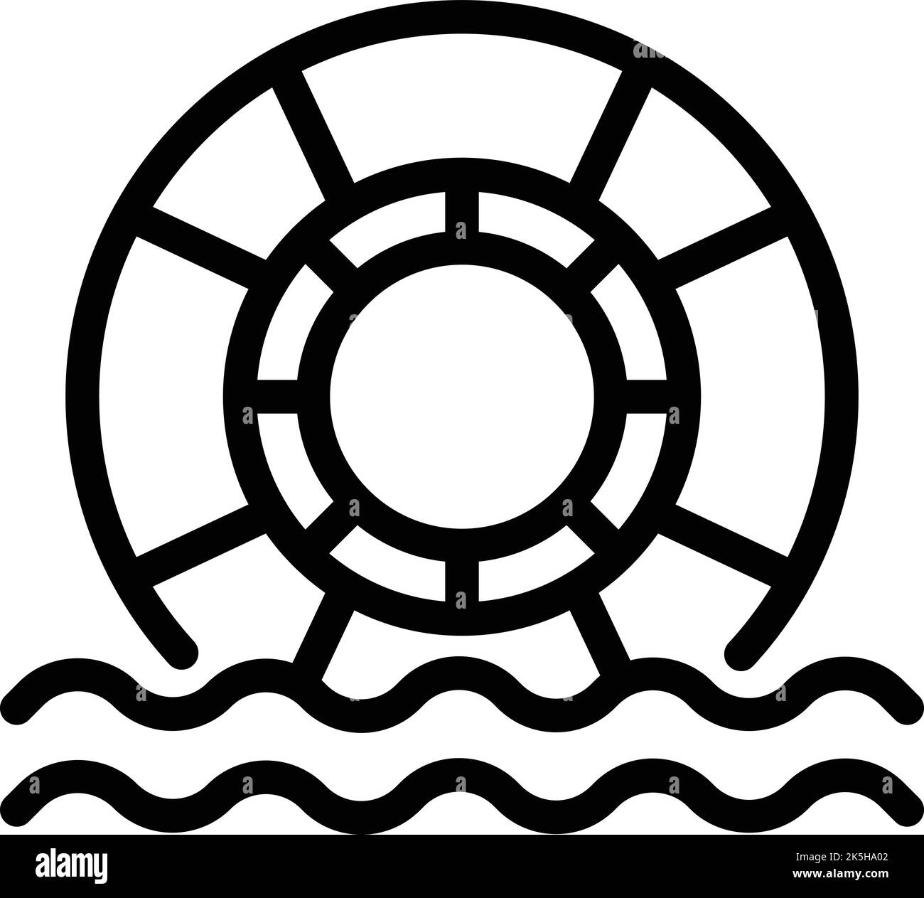 Croazia mare viaggio icona contorno vettore. Mappa di Zagabria. Mondo balcanico Illustrazione Vettoriale