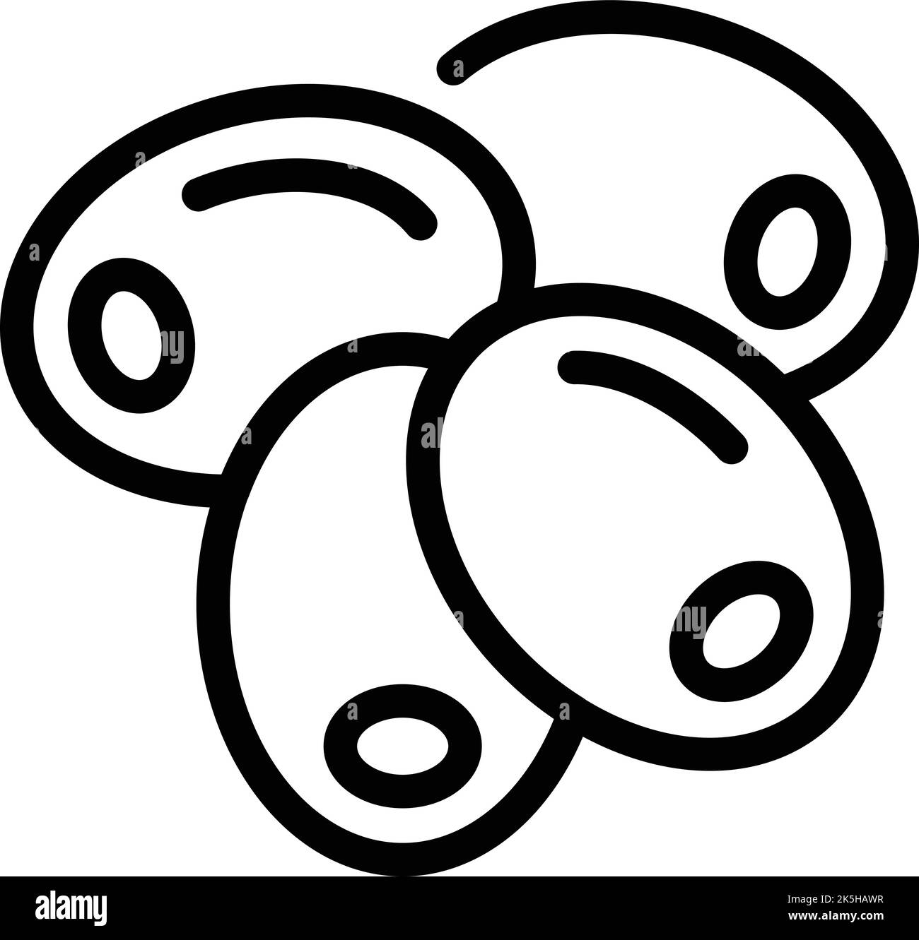 Olive verdure icona contorno vettoriale. Punto di riferimento del mare. Turismo naturalistico Illustrazione Vettoriale