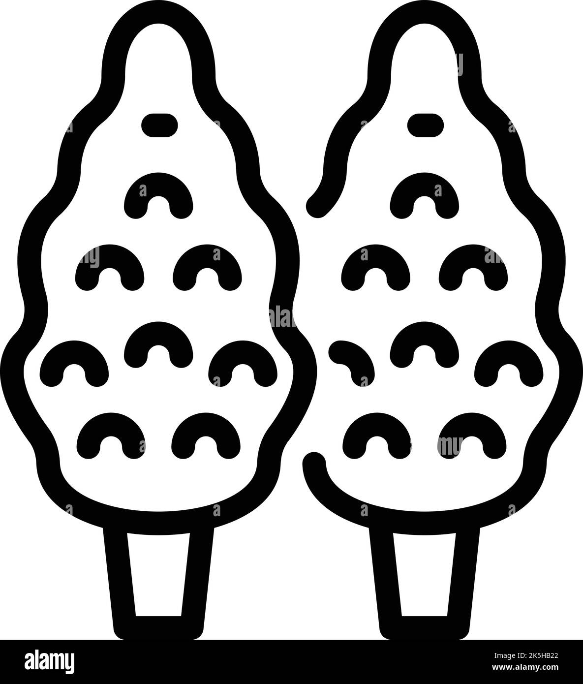 Croazia alberi icona contorno vettore. Flag della mappa. Politica mondiale Illustrazione Vettoriale