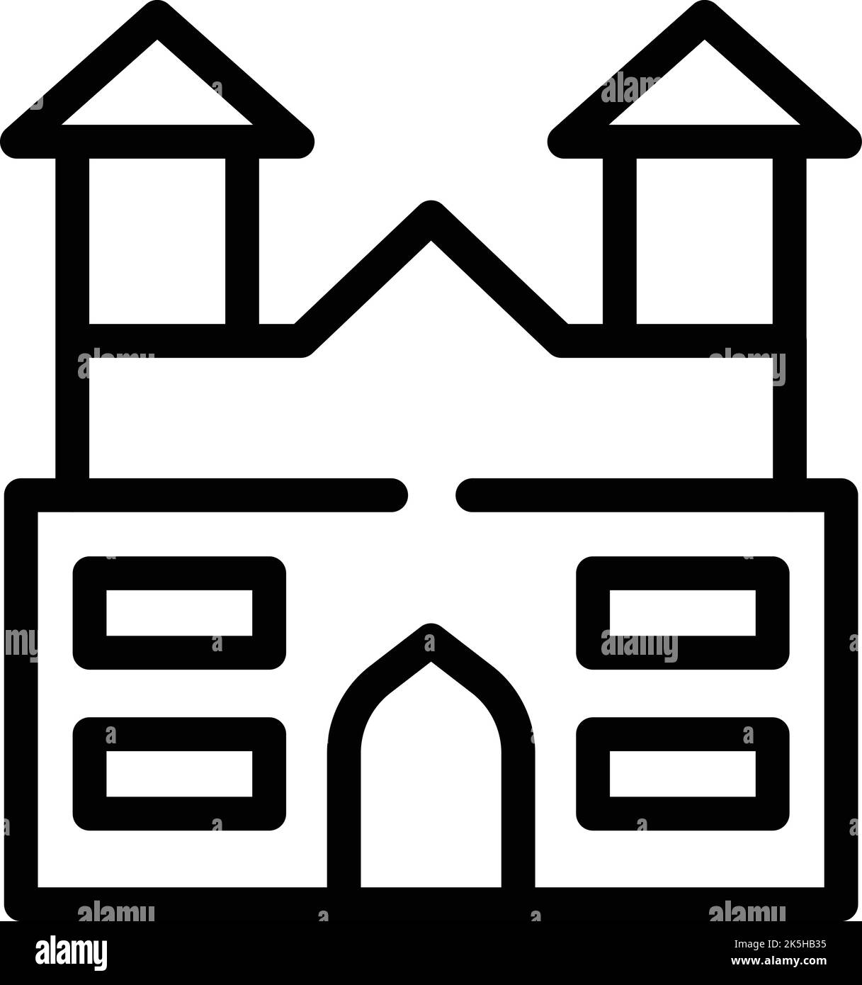 Icona di città politica vettore di contorno. Mappa delle bandiere. Viaggio nei balcani Illustrazione Vettoriale