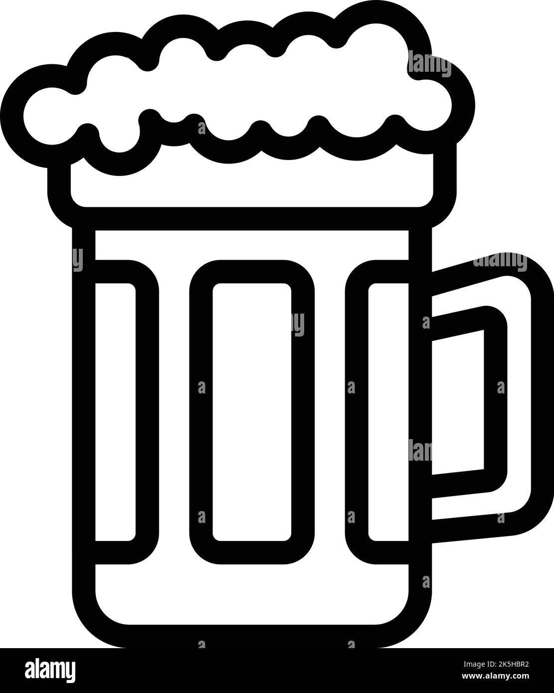Croazia birra icona contorno vettore. Costruzione di viaggi. Città del mare Illustrazione Vettoriale