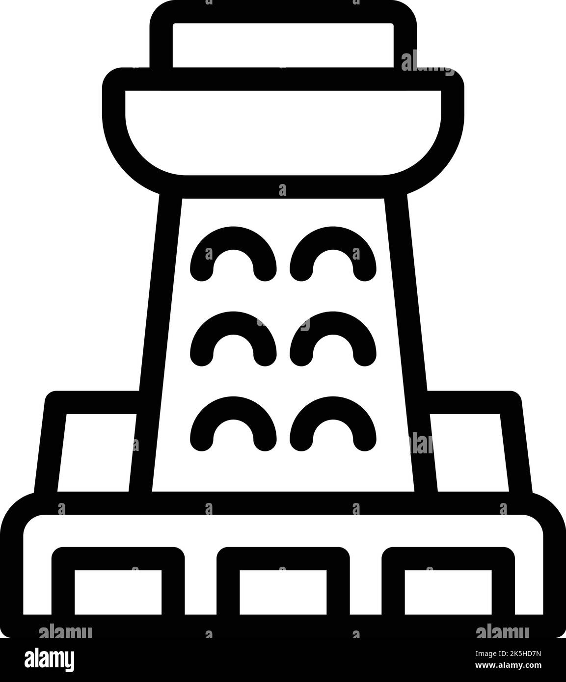 Croazia faro icona contorno vettoriale. Skyline della città. Mappa zagreb Illustrazione Vettoriale