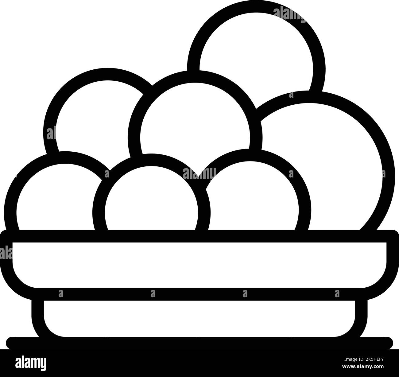 Indiano cibo palle icona contorno vettore. Città india. Punto di riferimento turistico Illustrazione Vettoriale