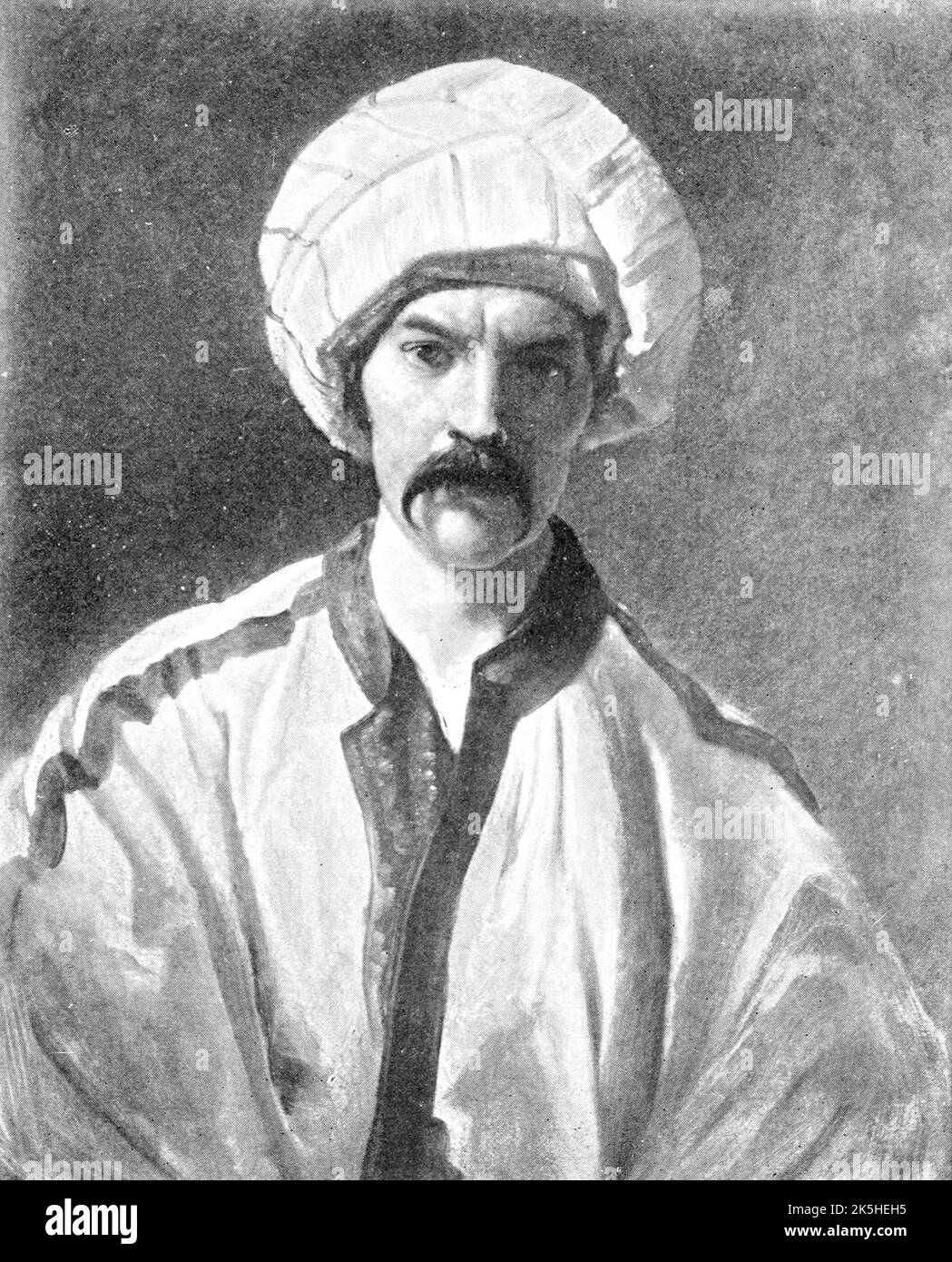 Burton in persiano travestito come 'Mirza Abdullah i Boschri' (c. 1849–50) Sir Richard Francis Burton (1821 – 1890) esploratore britannico Foto Stock