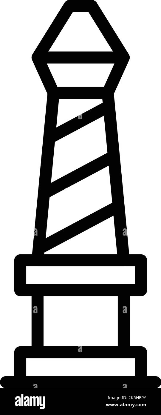 Kolkata stupa icona contorno vettore. Skyline della città. Architettura indiana Illustrazione Vettoriale