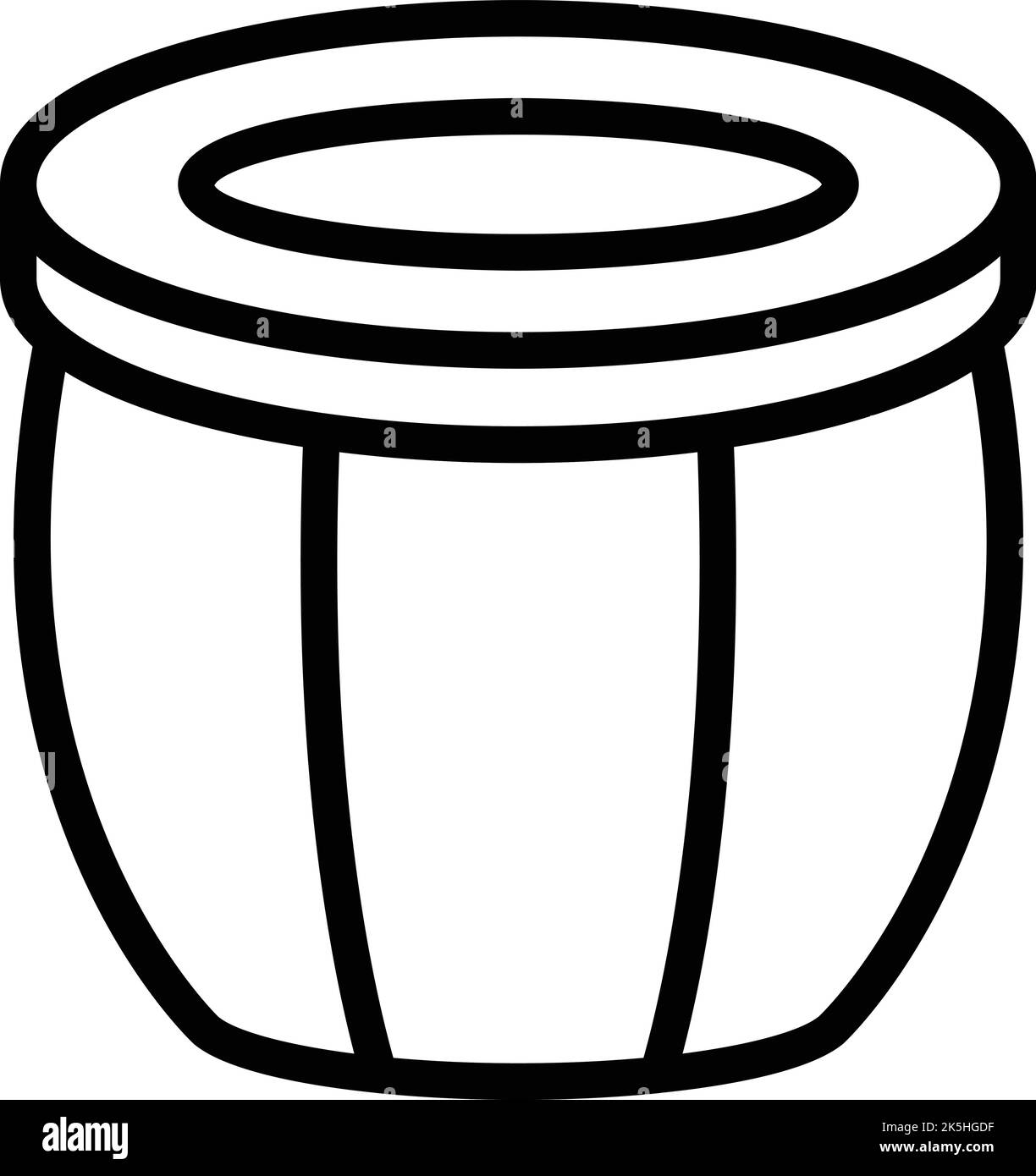 Icona batteria indiana vettore di contorno. Skyline della città. Punto di riferimento ovest Illustrazione Vettoriale