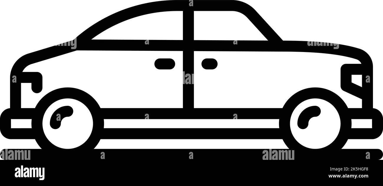 Kolkata taxi auto icona contorno vettore. India città. Ovest indiano Illustrazione Vettoriale