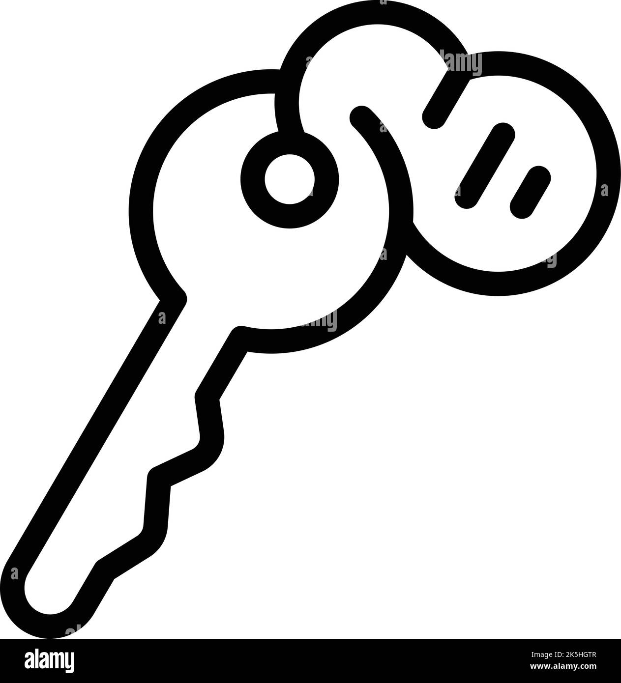 Vettore di contorno dell'icona della sala chiave. Ostello sociale. Risorsa moderna Illustrazione Vettoriale