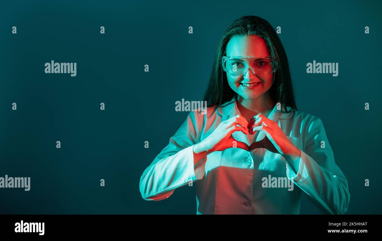 assistenza medica banner sanitario cuore cardiologo Foto Stock