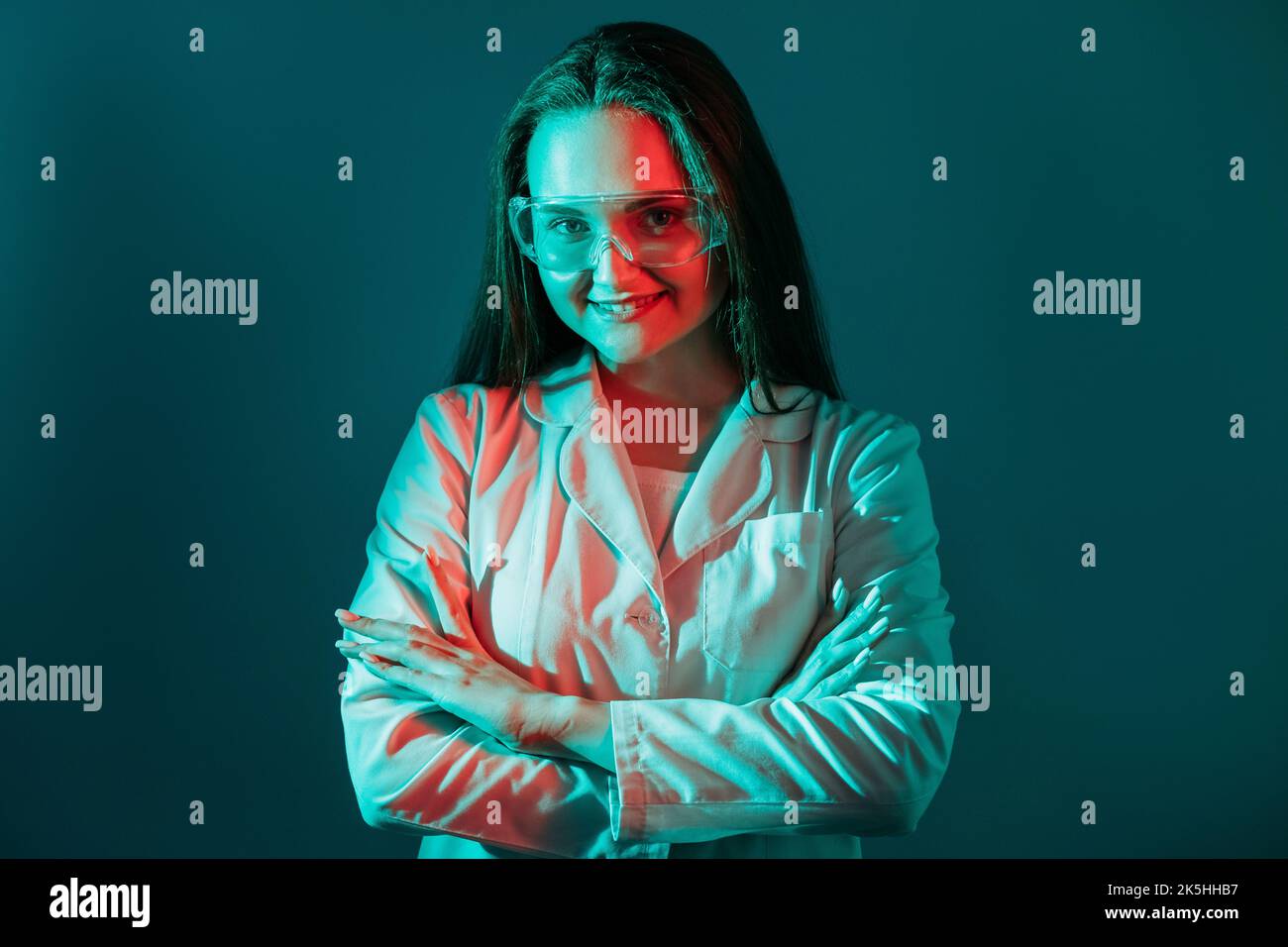 medico scientifico ritratto sorridente medico Foto Stock