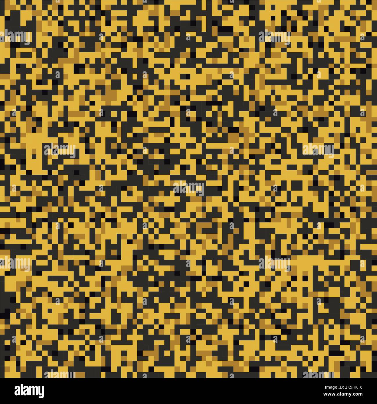 Pixel mosaico senza cuciture motivo in tonalità dorate. Texture ripetuta con punti quadrati color oro. Sfondo geometrico del vettore. Illustrazione Vettoriale