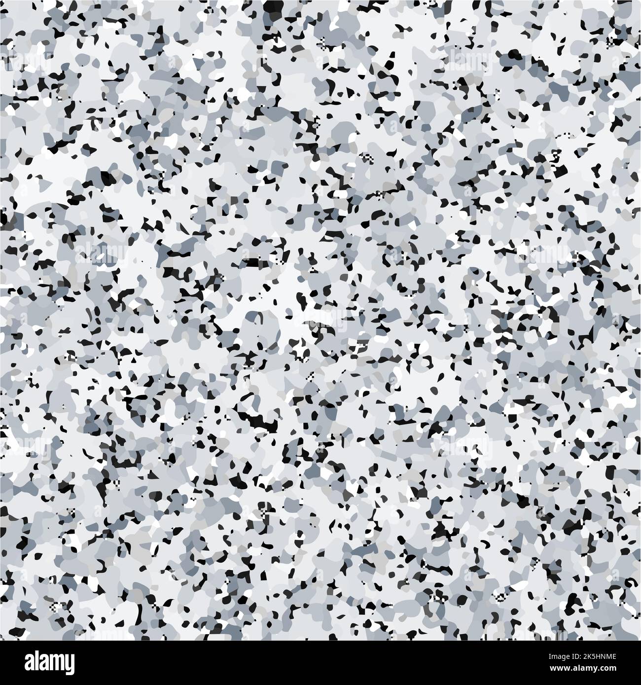 Trama terrazzo. Ripetizione non senza giunture. Imitazione astratta della superficie del mosaico da particelle di granito o marmo. Macchie colorate disposte casualmente su cui Illustrazione Vettoriale