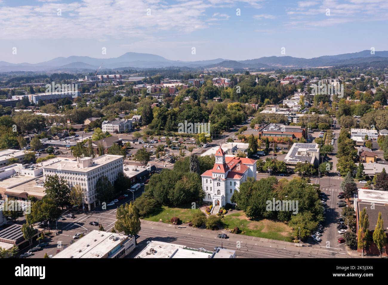 Il tribunale della contea di Benton nel centro di Corvallis, Oregon Foto Stock