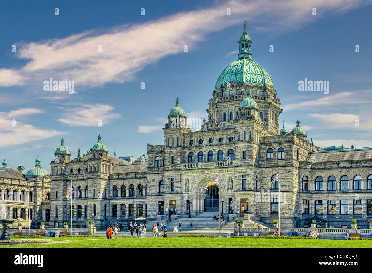 L'edificio del Parlamento della Columbia Britannica a Victoria, Canada. Foto Stock