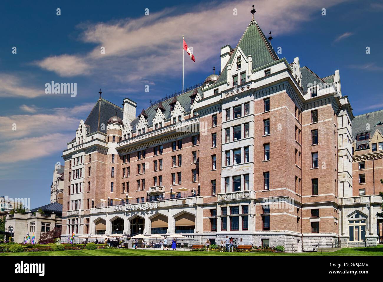 Lo storico Fairmont Empress Hotel di Victoria, Canada. Foto Stock