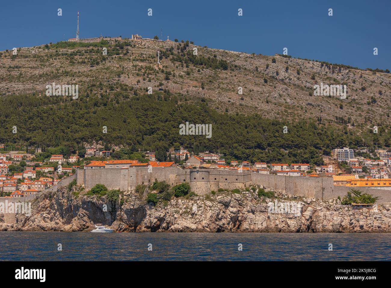 DUBROVNIK, CROAZIA, EUROPA - la città fortificata di Dubrovnik sulla costa della Dalmazione. Foto Stock