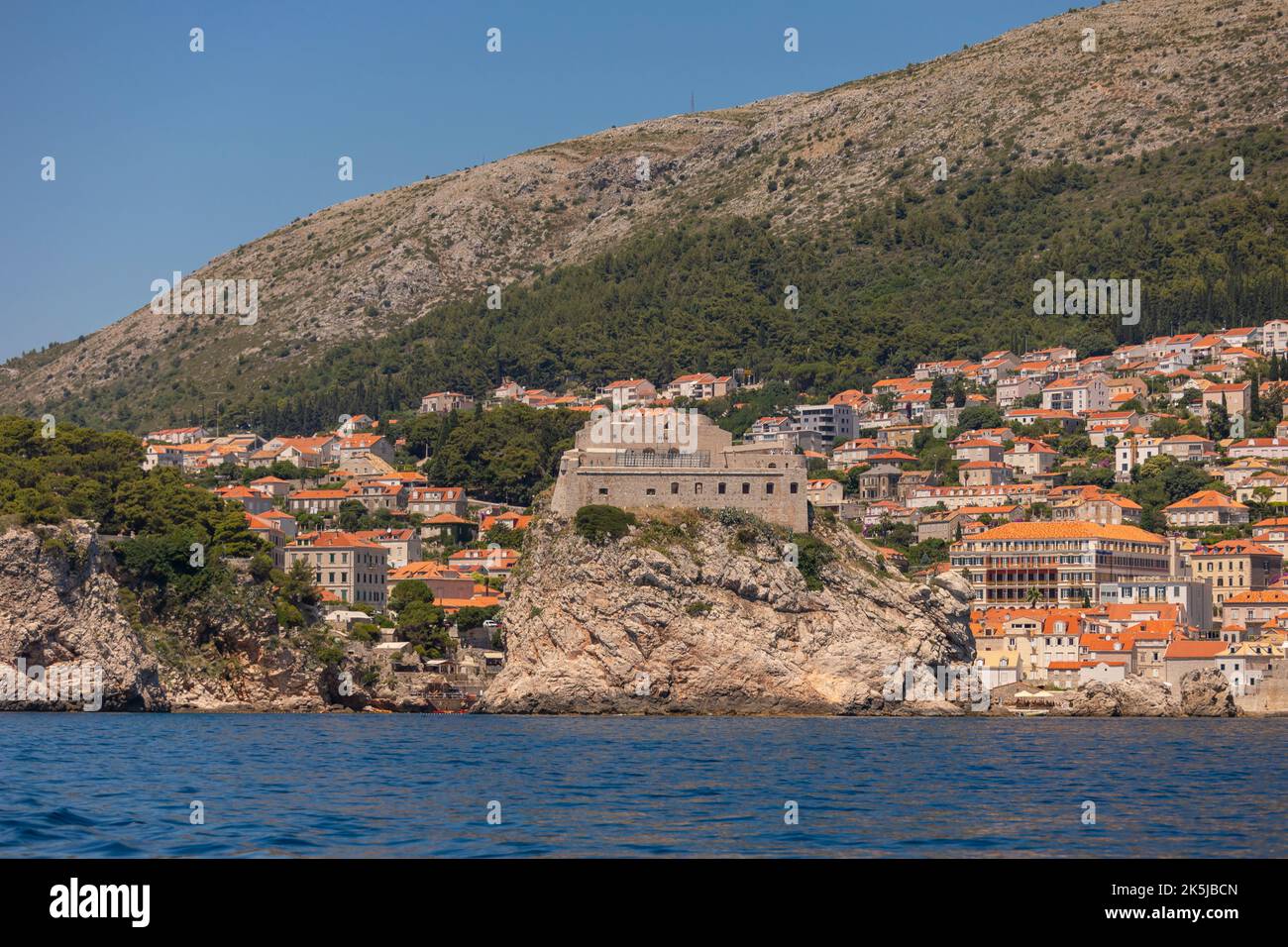 DUBROVNIK, CROAZIA, EUROPA - la città fortificata di Dubrovnik sulla costa della Dalmazione. Foto Stock