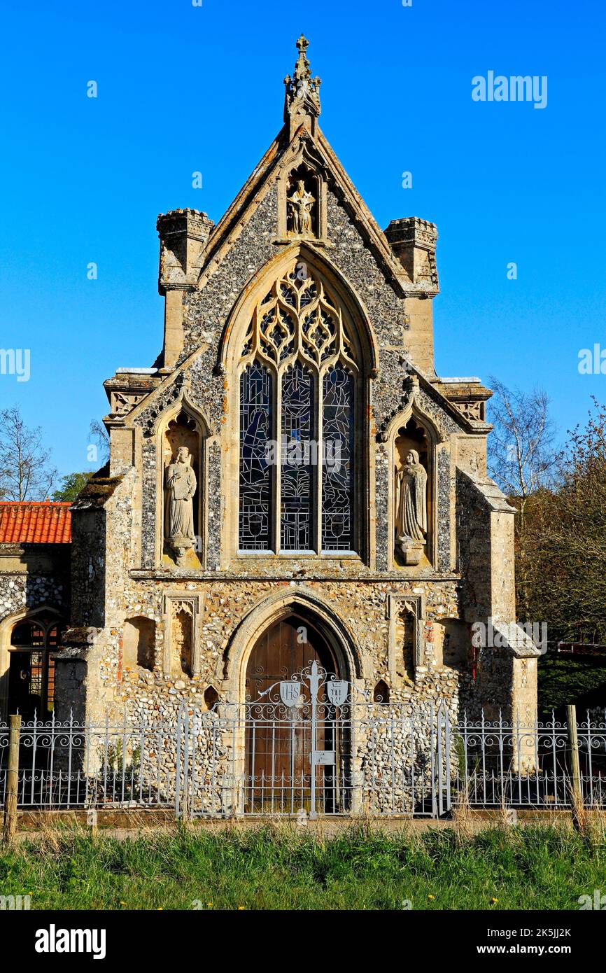 Houghton St. Giles, Norfolk, la cappella Slipper, medievale, vicino Walsingham, Inghilterra, Regno Unito Foto Stock