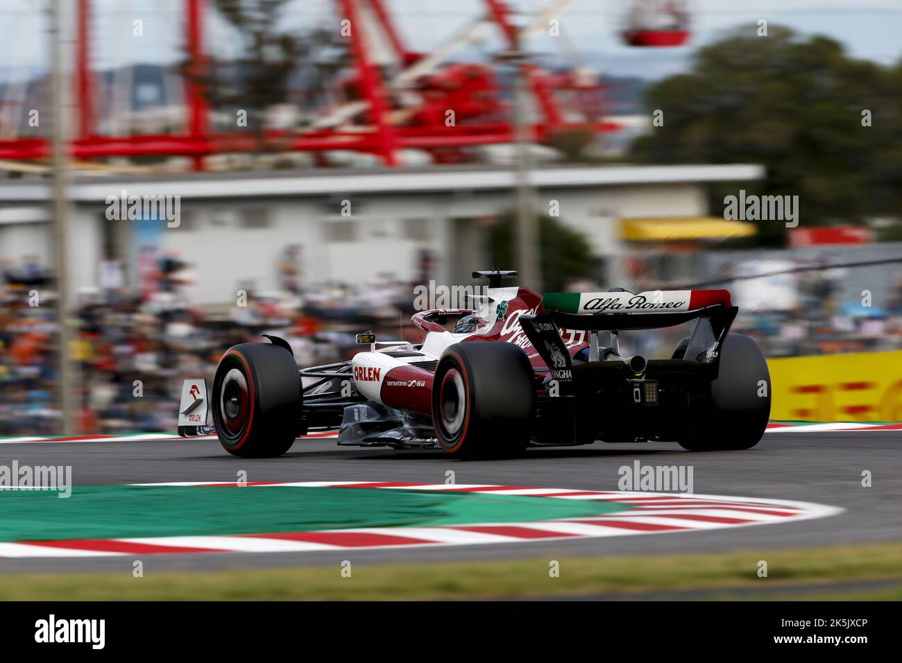 77 BOTTAS Valtteri (fin), Alfa Romeo F1 Team ORLEN C42, azione in occasione del Gran Premio di Formula 1 Honda 2022, 18th° round del Campionato del mondo FIA di Formula uno 2022 dal 7 al 9 ottobre 2022 sul Suzuka International Racing Course, a Suzuka, Prefettura di mie, Giappone - Foto: DPPI/DPPI/LiveMedia Foto Stock