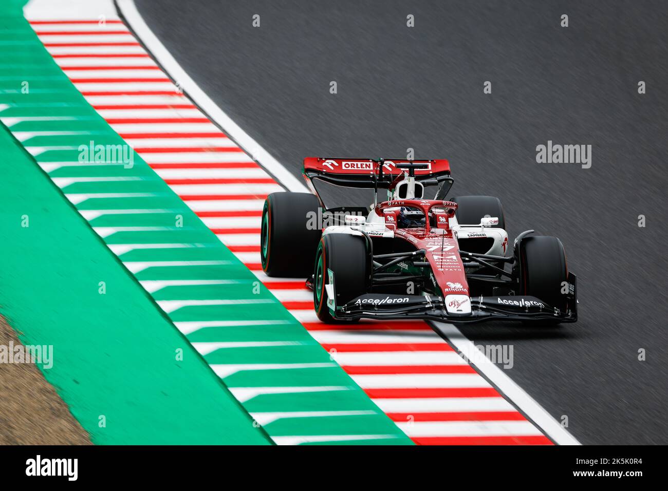 77 BOTTAS Valtteri (fin), Alfa Romeo F1 Team ORLEN C42, azione in occasione del Gran Premio di Formula 1 Honda 2022, 18th° round del Campionato del mondo FIA di Formula uno 2022 dal 7 al 9 ottobre 2022 sul Suzuka International Racing Course, a Suzuka, Prefettura di mie, Giappone - Foto: DPPI/DPPI/LiveMedia Foto Stock