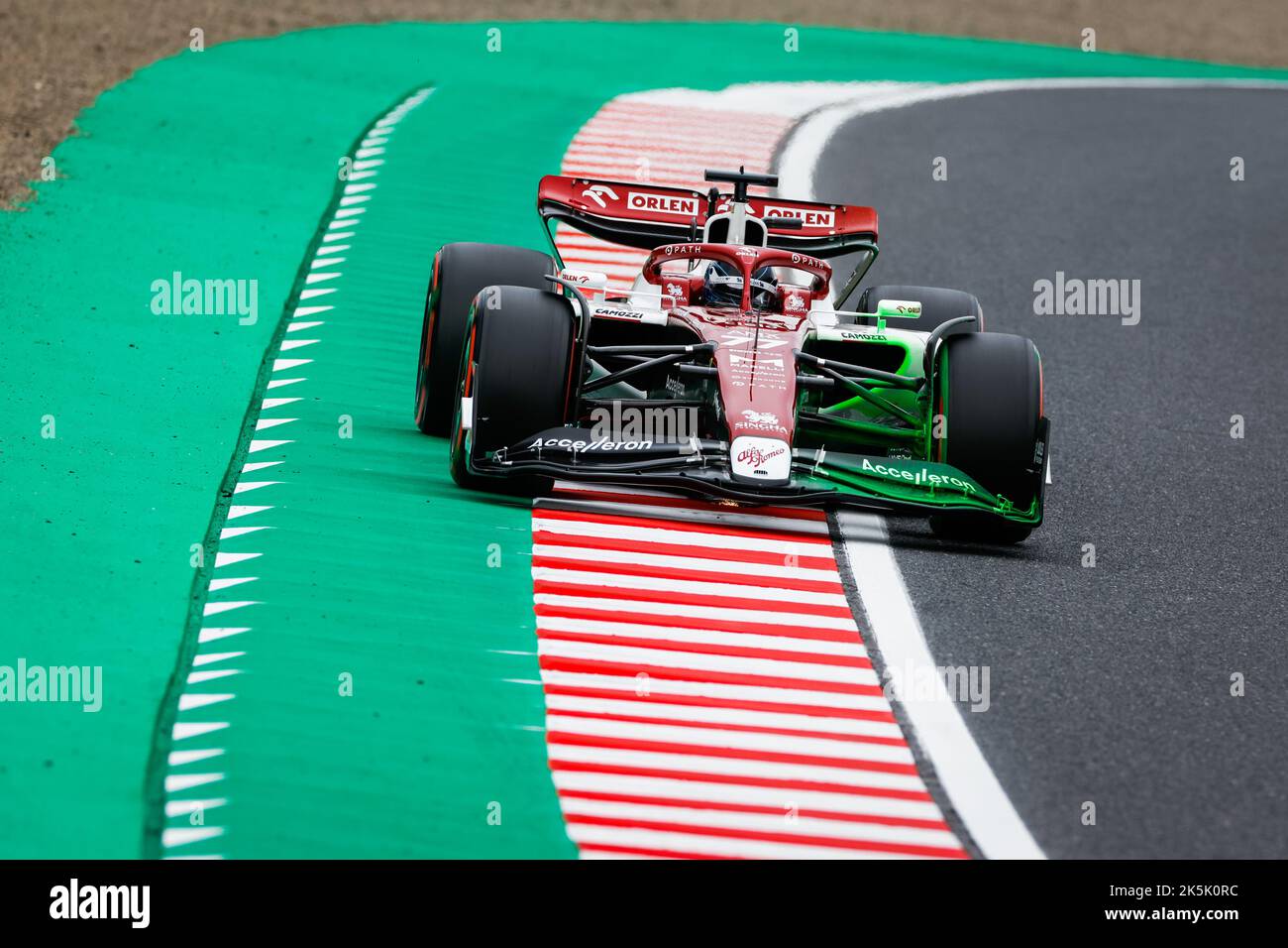 77 BOTTAS Valtteri (fin), Alfa Romeo F1 Team ORLEN C42, azione in occasione del Gran Premio di Formula 1 Honda 2022, 18th° round del Campionato del mondo FIA di Formula uno 2022 dal 7 al 9 ottobre 2022 sul Suzuka International Racing Course, a Suzuka, Prefettura di mie, Giappone - Foto: DPPI/DPPI/LiveMedia Foto Stock