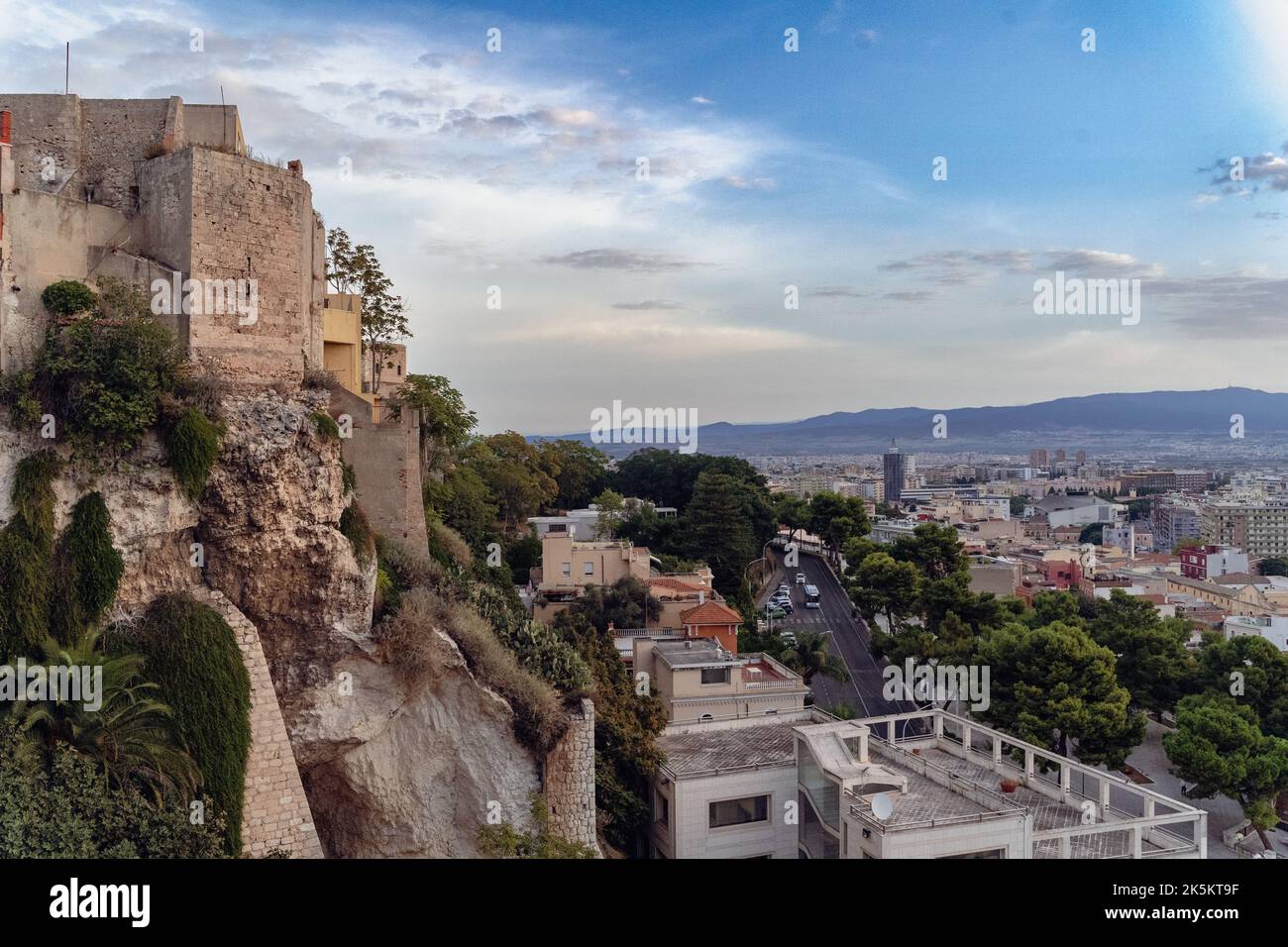 Paesaggio di Cagliari, Sardegna Italia Foto Stock