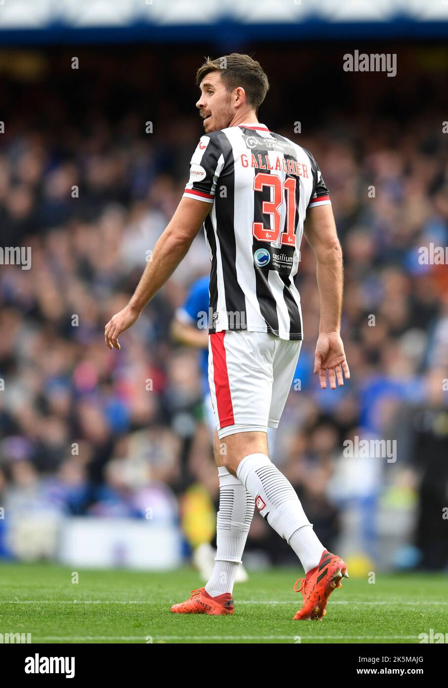 Glasgow, 8th ottobre 2022. Declan Gallagher di St Mirren durante la partita Cinch Premiership allo stadio Ibrox di Glasgow. Il credito dell'immagine dovrebbe essere: Neil Hanna / Sportimage Credit: Sportimage/Alamy Live News Foto Stock