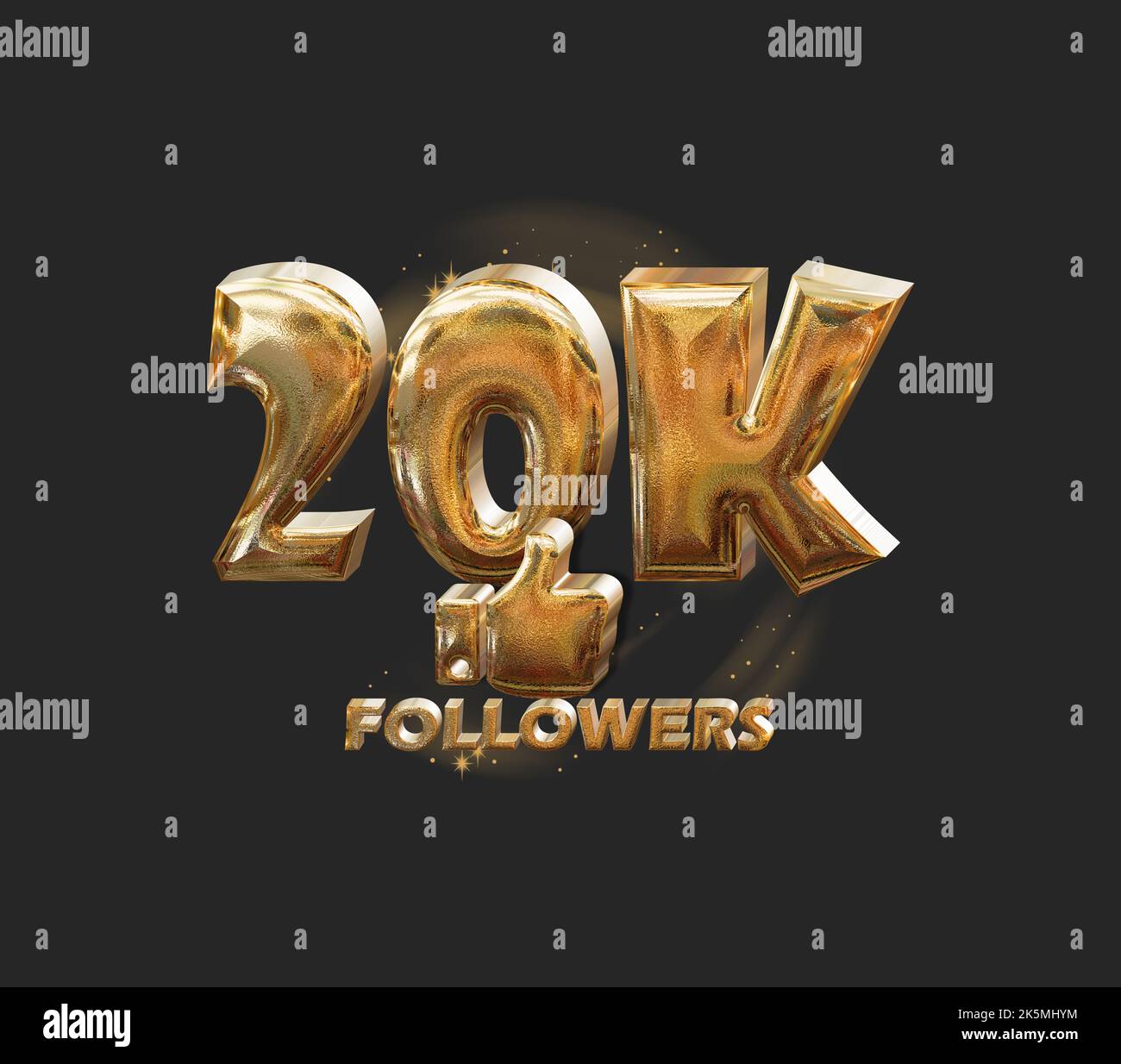 banner festeggiamenti per 40k follower da utilizzare sui social media Foto Stock