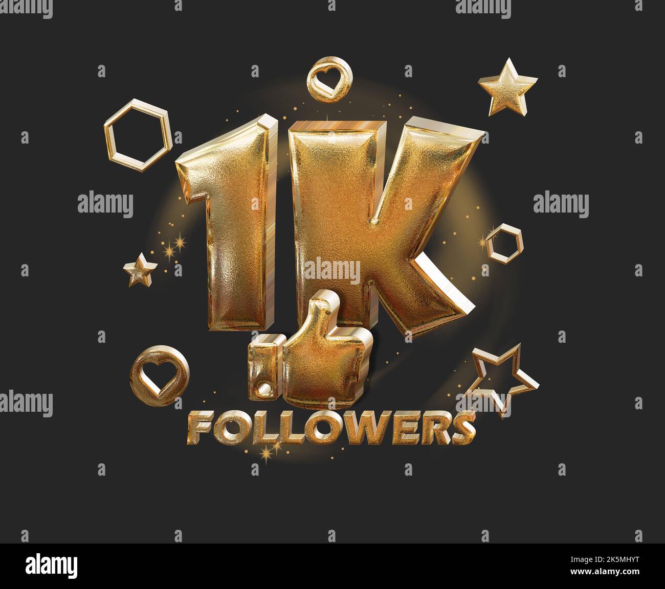 banner festeggiamenti per 40k follower da utilizzare sui social media Foto Stock