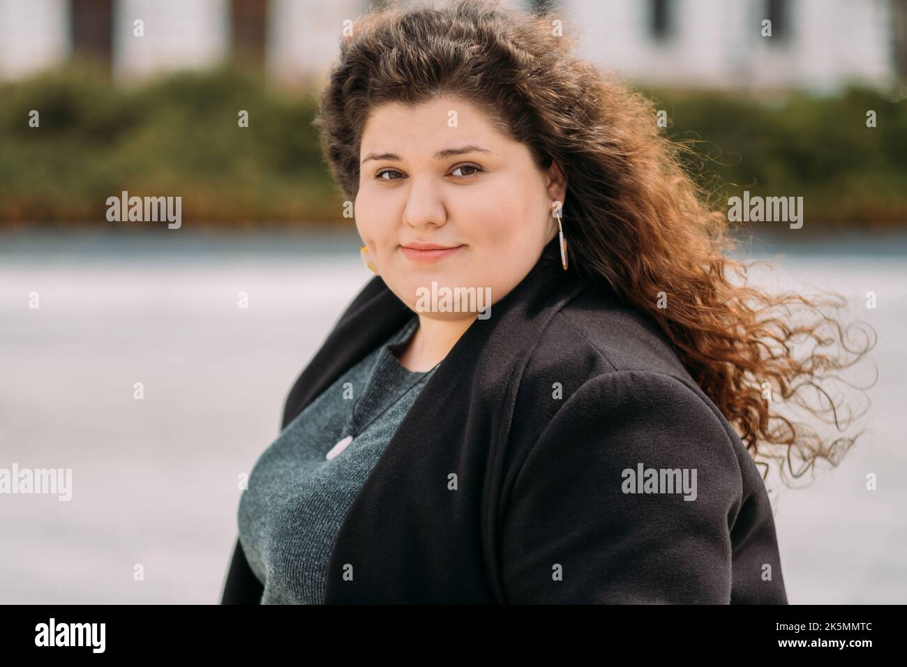 corpo positivo più dimensione donna imperfezione bellezza Foto Stock