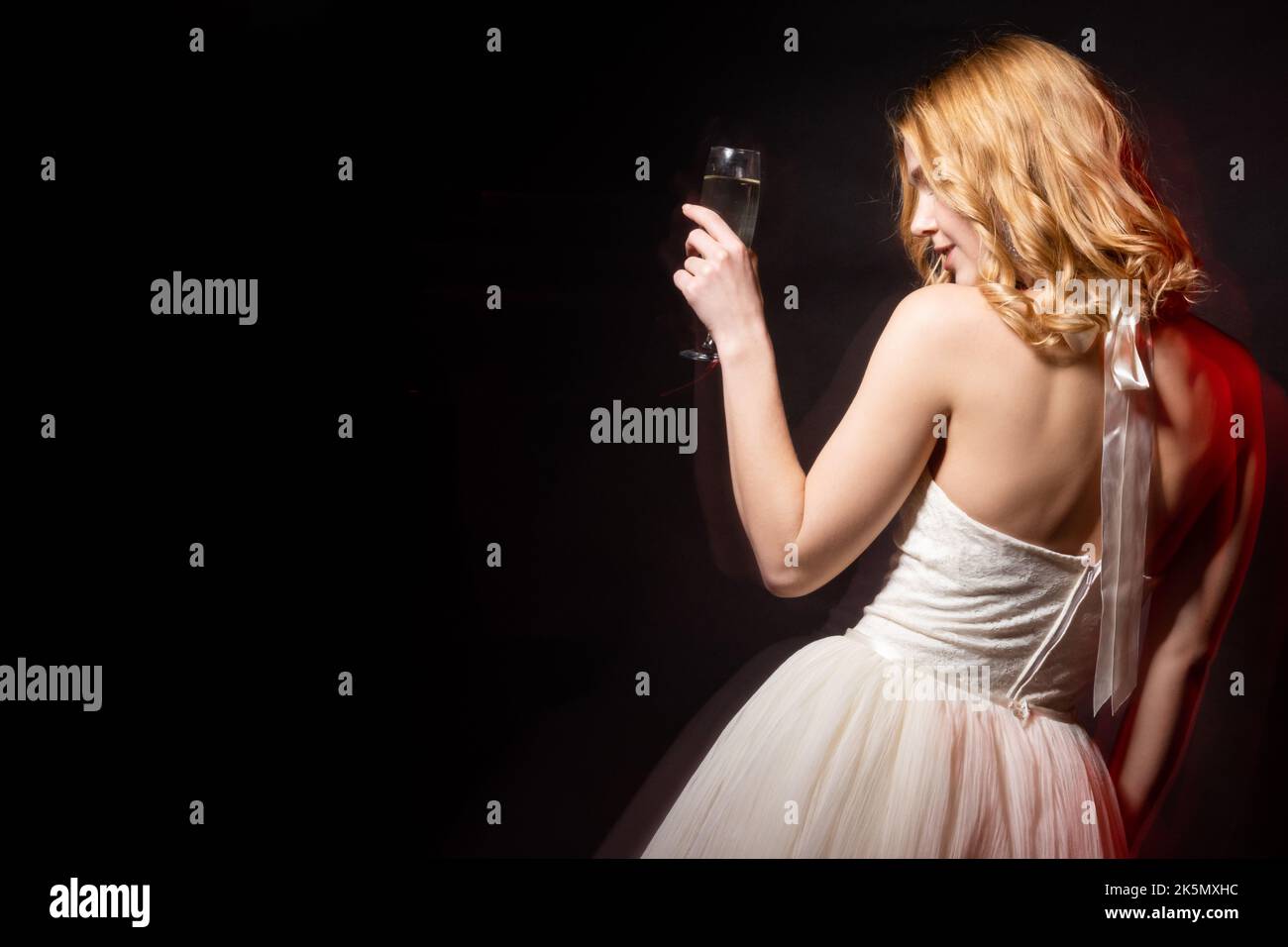 elegante donna festa nuziale festa festivo modello di ripresa Foto Stock