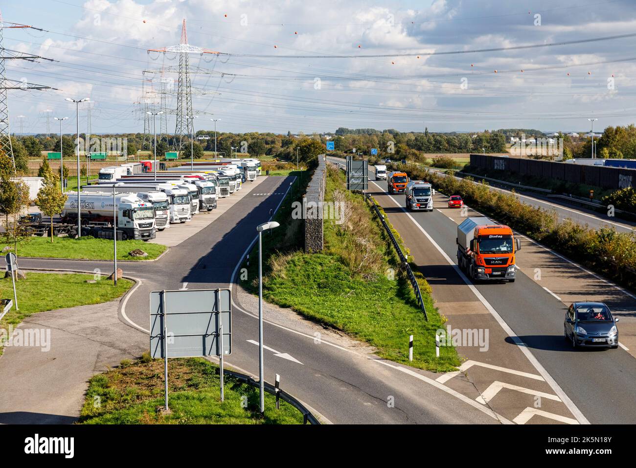 Hoxhöfe area di riposo sull'autostrada A44 Foto Stock