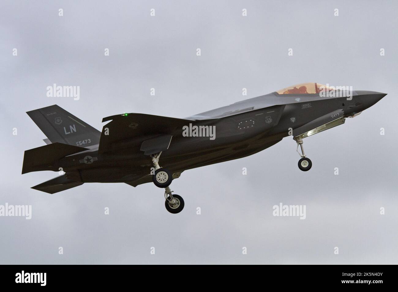 5th generazione USAF F-35B, decollo da RAF Lakenheath in Suffolk Inghilterra Foto Stock