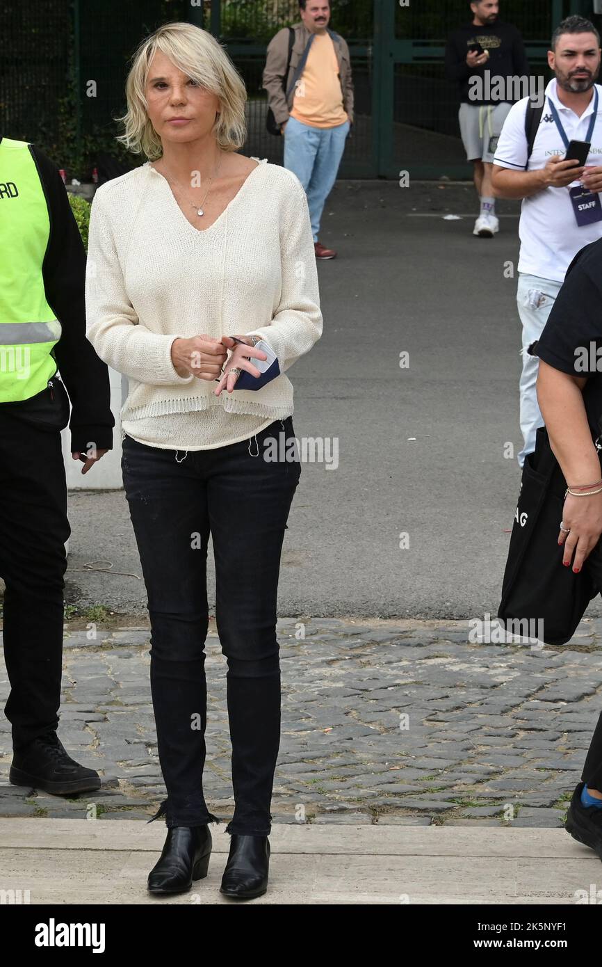 Roma, Italia. 09th Ott 2022. Maria De Filippi partecipa al secondo giorno della manifestazione Tennis and Friends per la prevenzione organizzata dal Policlinico Gemelli al Foro Italico. Credit: SOPA Images Limited/Alamy Live News Foto Stock