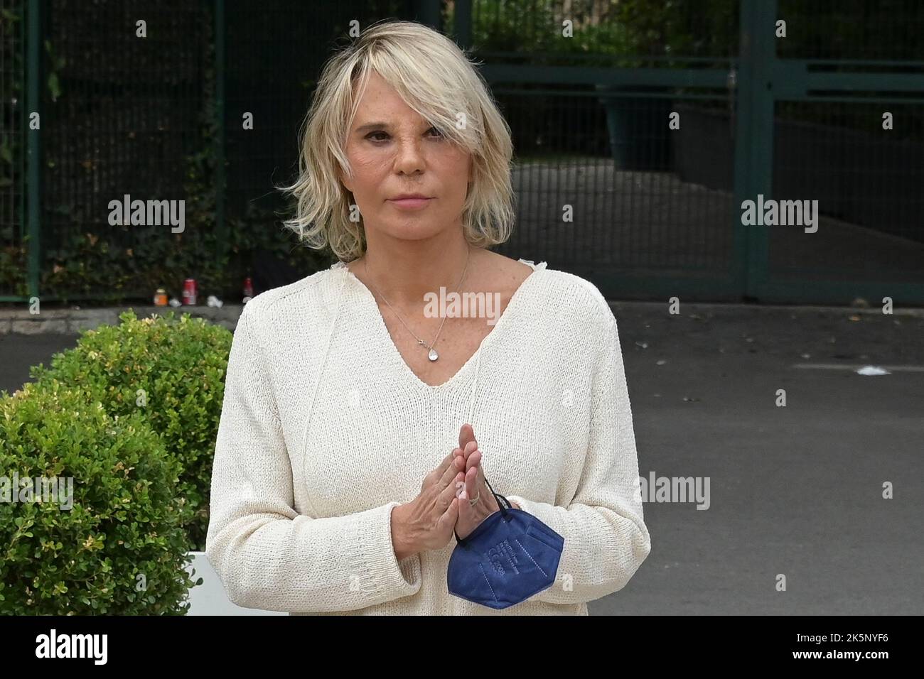 Roma, Italia. 09th Ott 2022. Maria De Filippi partecipa al secondo giorno della manifestazione Tennis and Friends per la prevenzione organizzata dal Policlinico Gemelli al Foro Italico. Credit: SOPA Images Limited/Alamy Live News Foto Stock