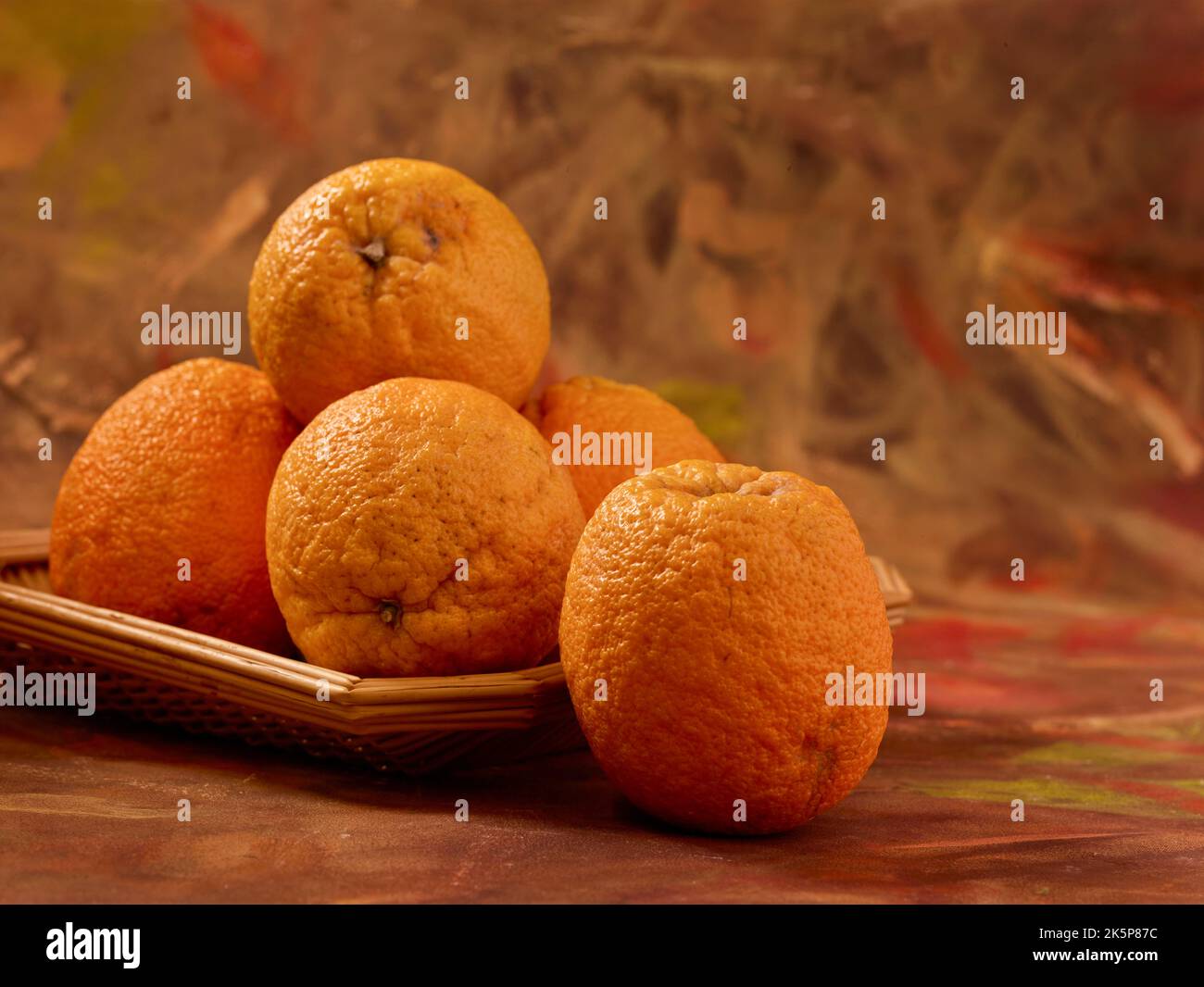 Primo piano cibo fermo-vita di arance dolci Foto Stock