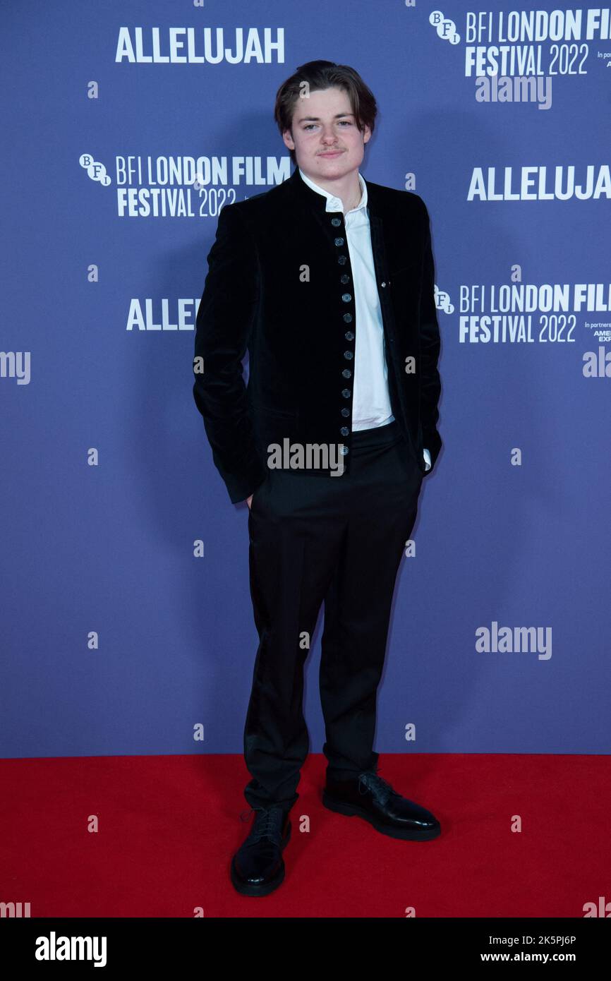 Louis Serkis-Ashbourne partecipa all'Allelujah Premiere nell'ambito del BFI London Film Festival 66th a Parigi, in Francia, il 09 ottobre 2022. Foto di Aurore Marechal/ABACAPRESS.COM Foto Stock