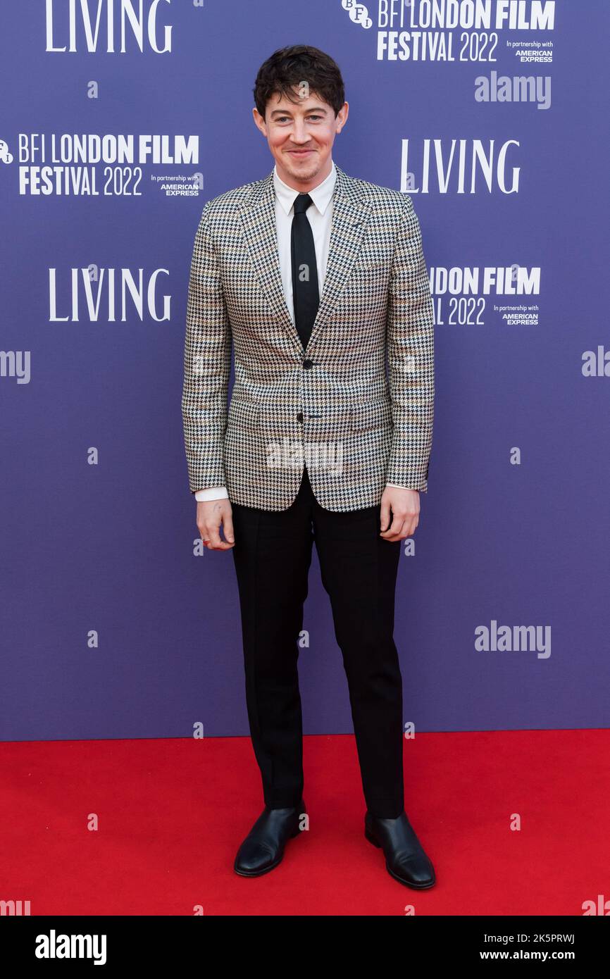 Londra, Regno Unito. 09th ottobre 2022. Alex Sharp partecipa alla prima edizione britannica di 'Living' al Royal Festival Hall durante il BFI London Film Festival 66th. Credit: Wiktor Szymanowicz/Alamy Live News Foto Stock