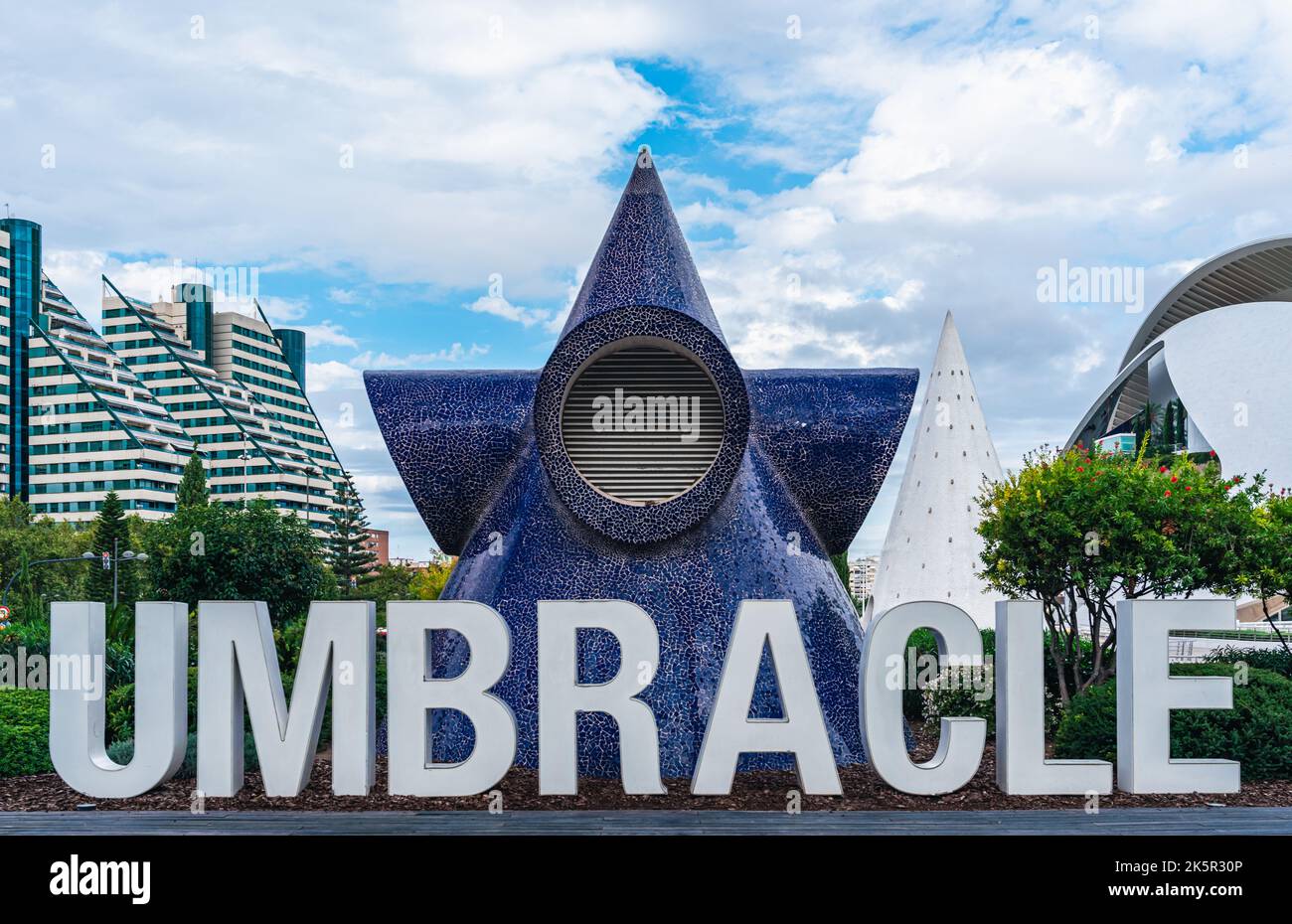 Umbracle Gardens , Città delle Arti e delle Scienze di Valencia, Spagna, Europa Foto Stock