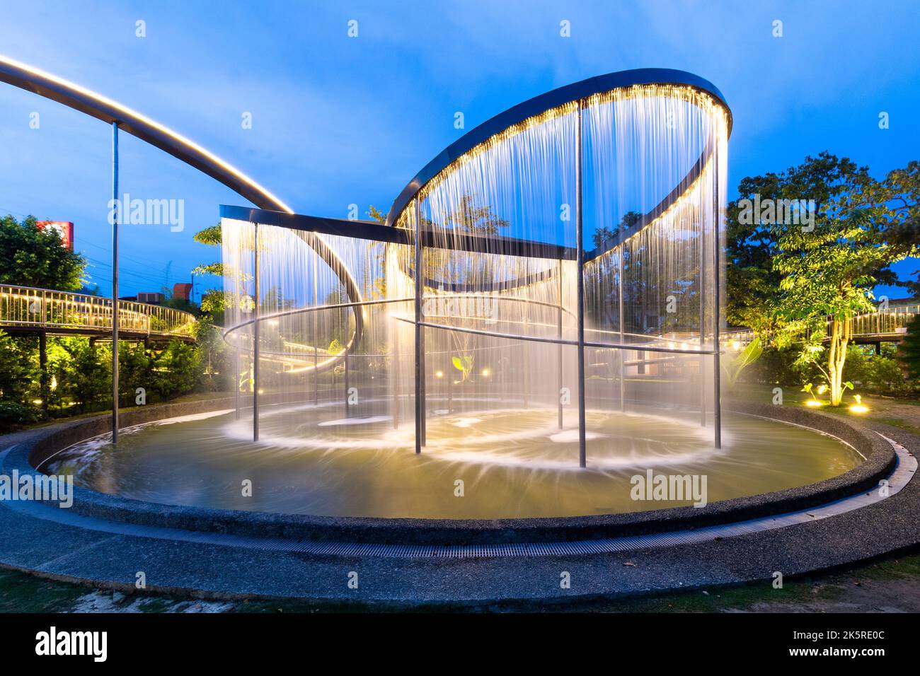 La fontana unica al Pasilong sa Naga a Naga City, Filippine Foto Stock