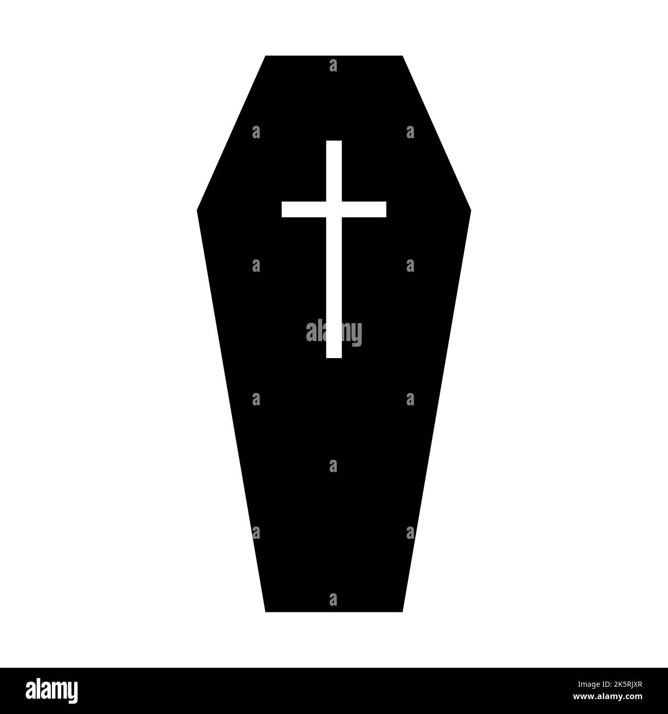 Halloween coffin silhouette flat icona vettore per il tuo sito web design, logo, app, UI. Illustrazione, EPS10 Illustrazione Vettoriale