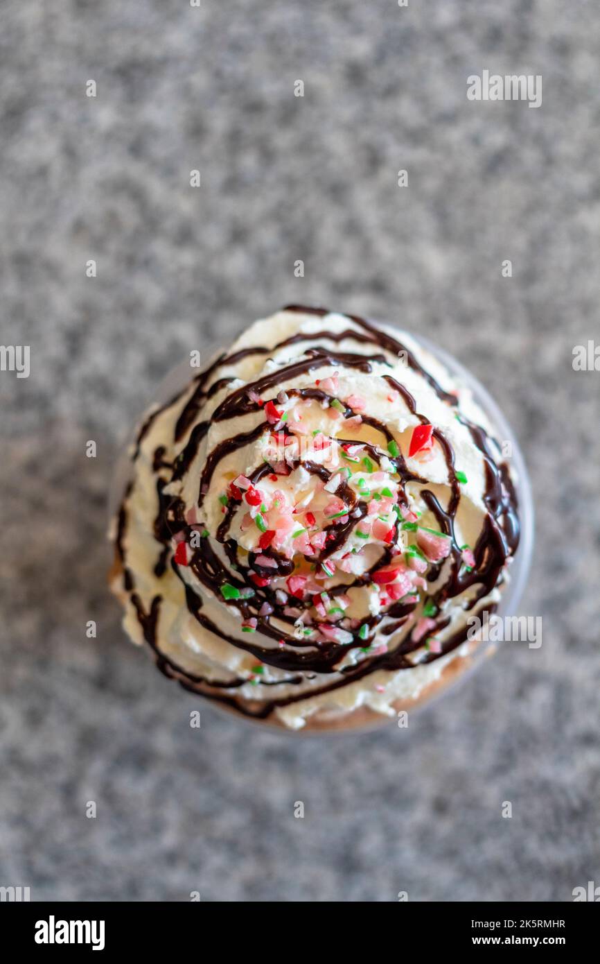 Una bevanda a base di caffe' ghiacciato in un caffe' locale a Cebu City, Filippine Foto Stock