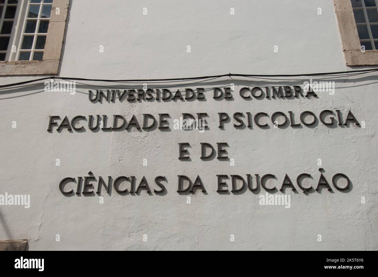 Facoltà di Psicologia ed Educazione, Università di Coimbra, Coimbra, Portogallo. L'Università di Coimbra è una delle più antiche università d'Europa Foto Stock