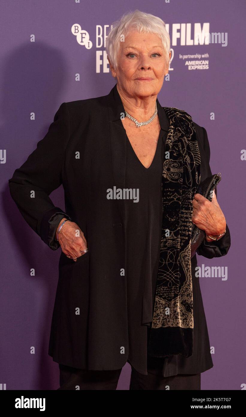 Londra, Regno Unito. 09th Ott 2022. Dame Judi Dench partecipa alla 'Allelujiah' European Premiere durante il 66th BFI London Film Festival al Southbank Centre il 09 ottobre 2022 a Londra, Inghilterra UK. Photo by Gary Mitchell Credit: Gary Mitchell, GMP Media/Alamy Live News Foto Stock