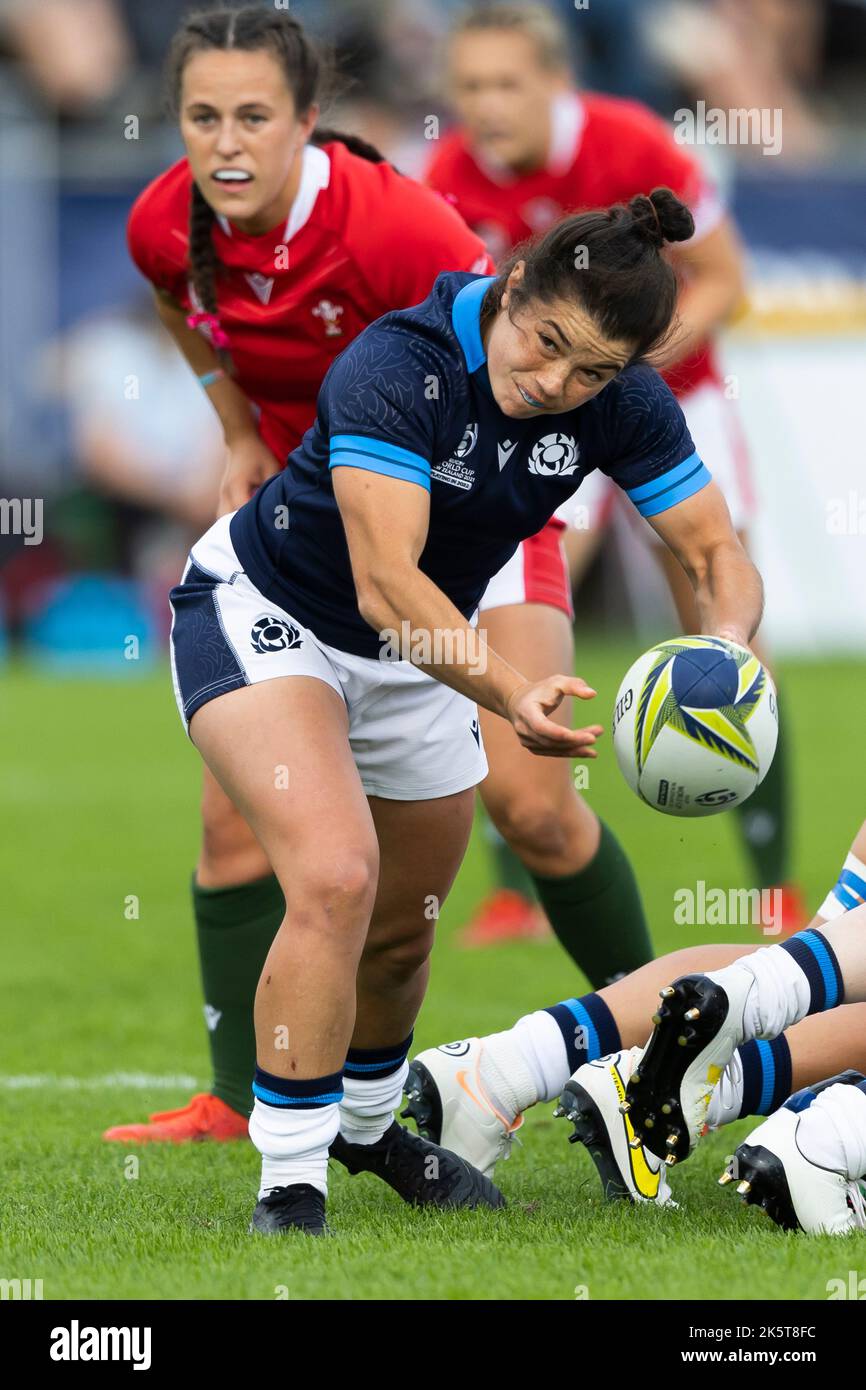 Scotland's Caity Mattinson durante la partita di Coppa del mondo di rugby femminile al Semenoff Stadium, Whangarei. Data immagine: Domenica 9 ottobre 2022. Foto Stock