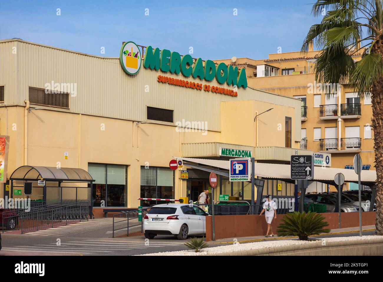 Mercadona Supermarket in Albox, Valle di Almanzora, provincia di Almeria, Andalucía, Spagna Foto Stock